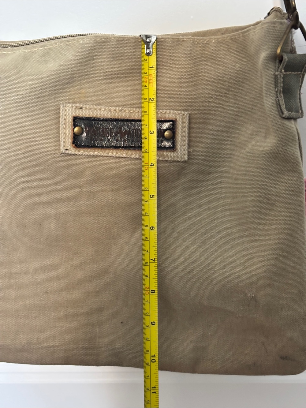 Vintage Addiction Recycled Military Tent Patchwork Crossbody Bag Boho - Picture 7 of 16